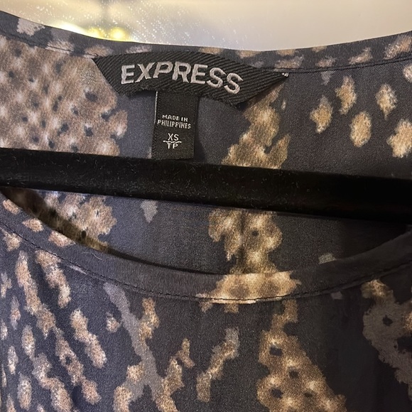 Express Snake Print Pocketed Mini Dress ~ X-Small - Picture 3 of 4